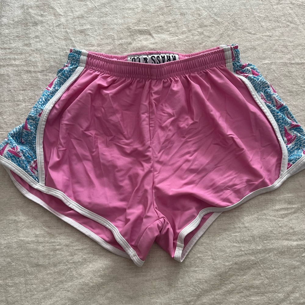 Krass & Co Preppy Girls Pink Sailboat Shorts Size 10-12